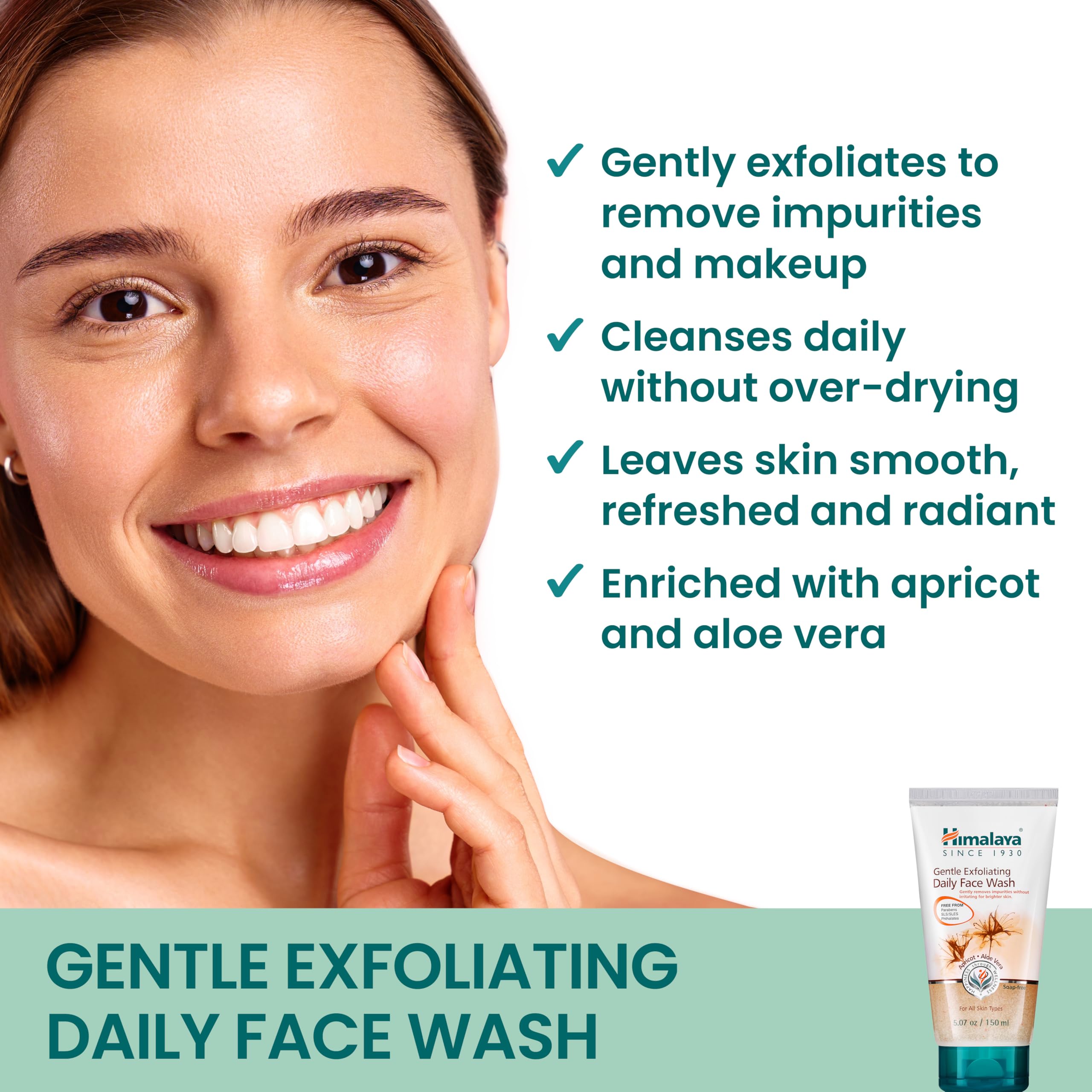 Himalaya dispensed texture on hand demonstrating smooth hydrated finish