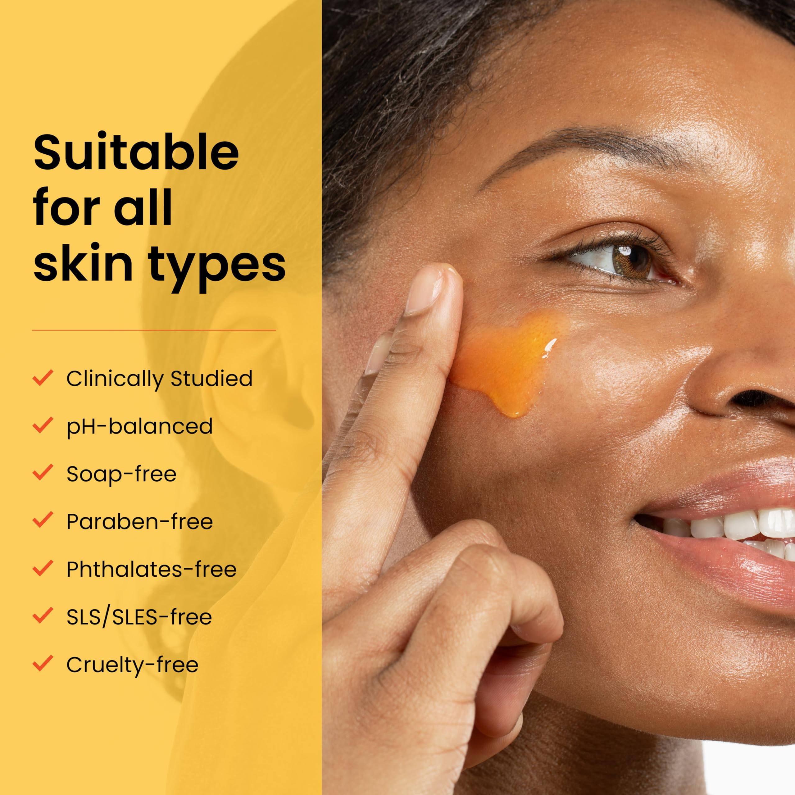 Himalaya rinsing face after wash showing refreshed, balanced skin