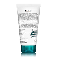Himalaya scrub on bathroom counter during routine, suggests refreshed skin post-use