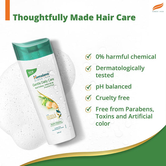 Himalaya shampoo back label detailing ingredients and usage benefits