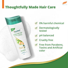 Himalaya shampoo back label detailing ingredients and usage benefits
