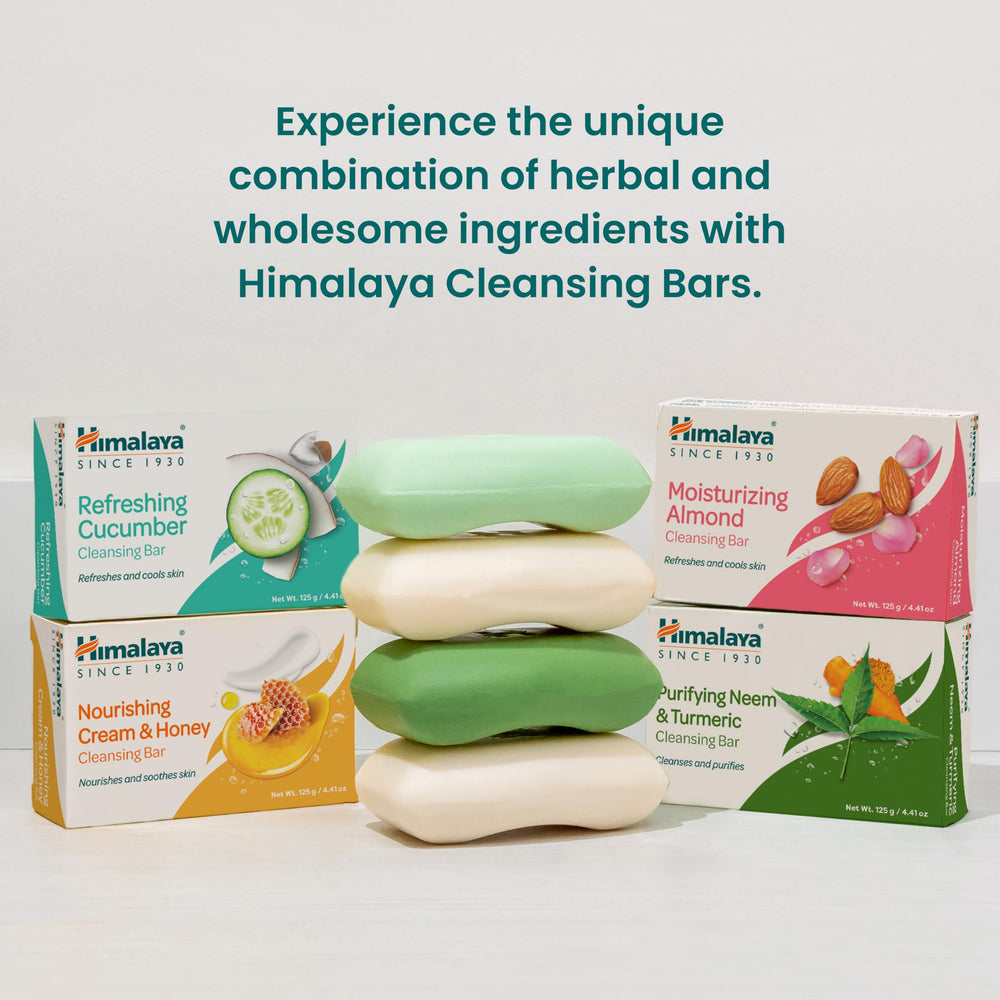 Himalaya bar in hand for size comparison showing travel-friendly convenience