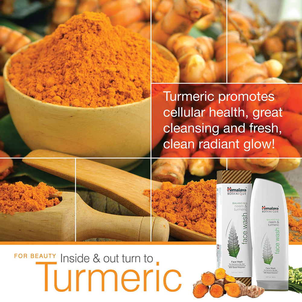 Himalaya 150ml bottle next to hand showing scale and portability