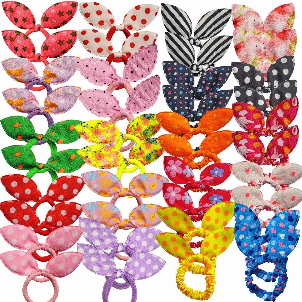 Himeeu front packaging showing 40-piece hair ties and colorful assortment benefits