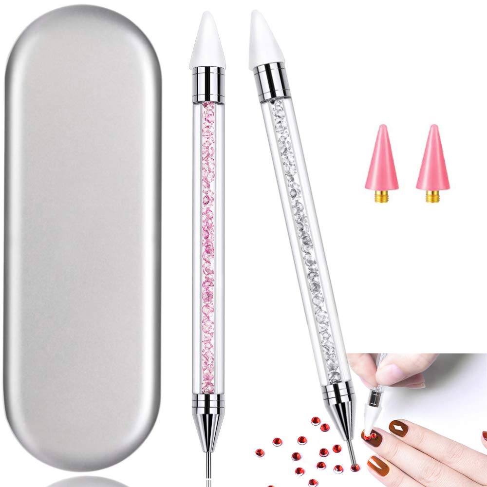 HiMo front view of two dual-ended pens showing acrylic handles and case for neat storage