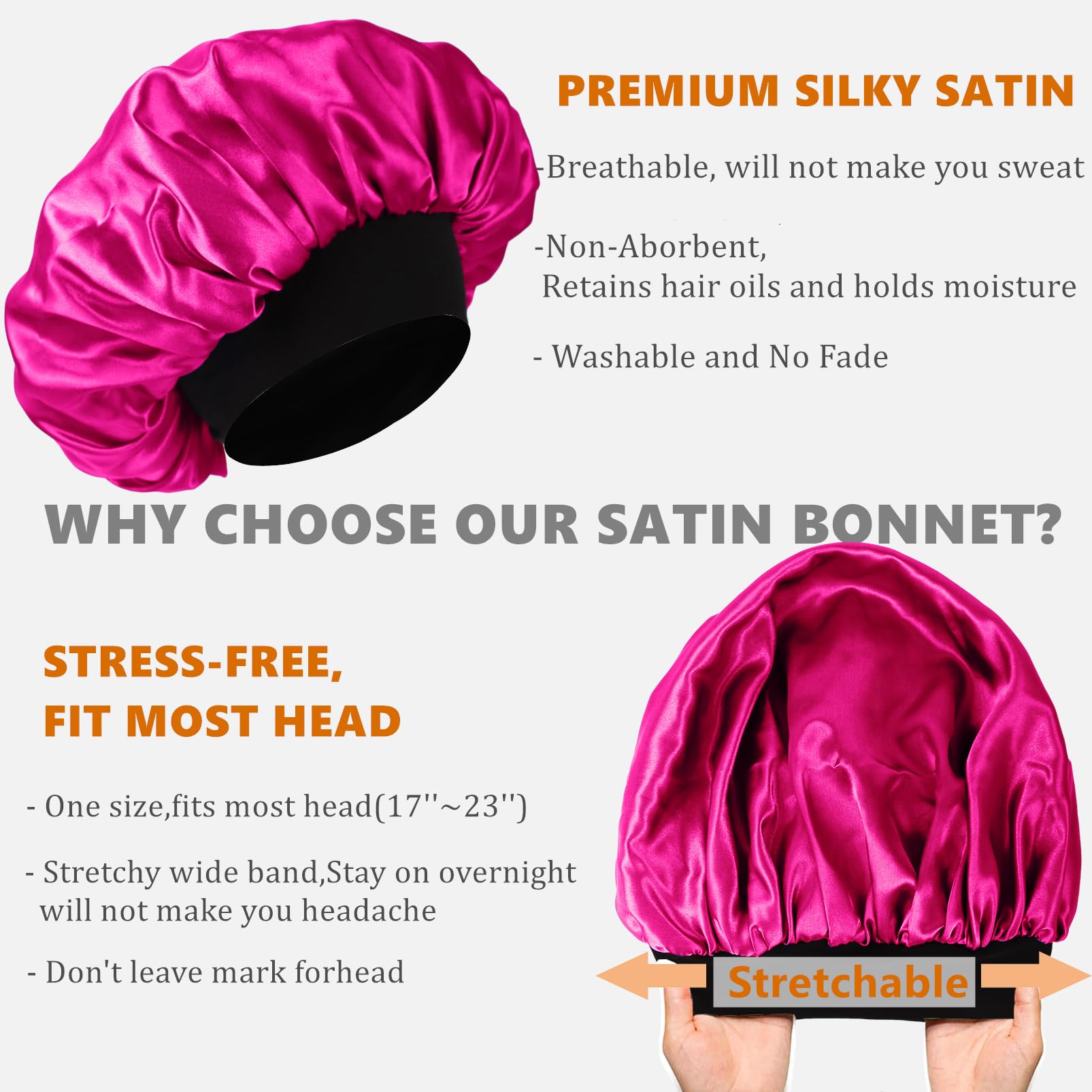Himoswis bonnet on male model securing short textured hair comfortably