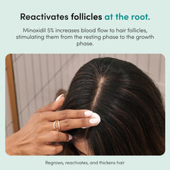 HIMS & HERS foam on hand showing airy texture for quick absorption