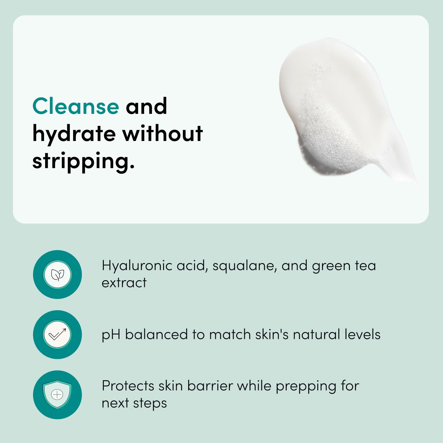 HIMS & HERS Clear Waters gel texture close-up illustrating lightweight hydration