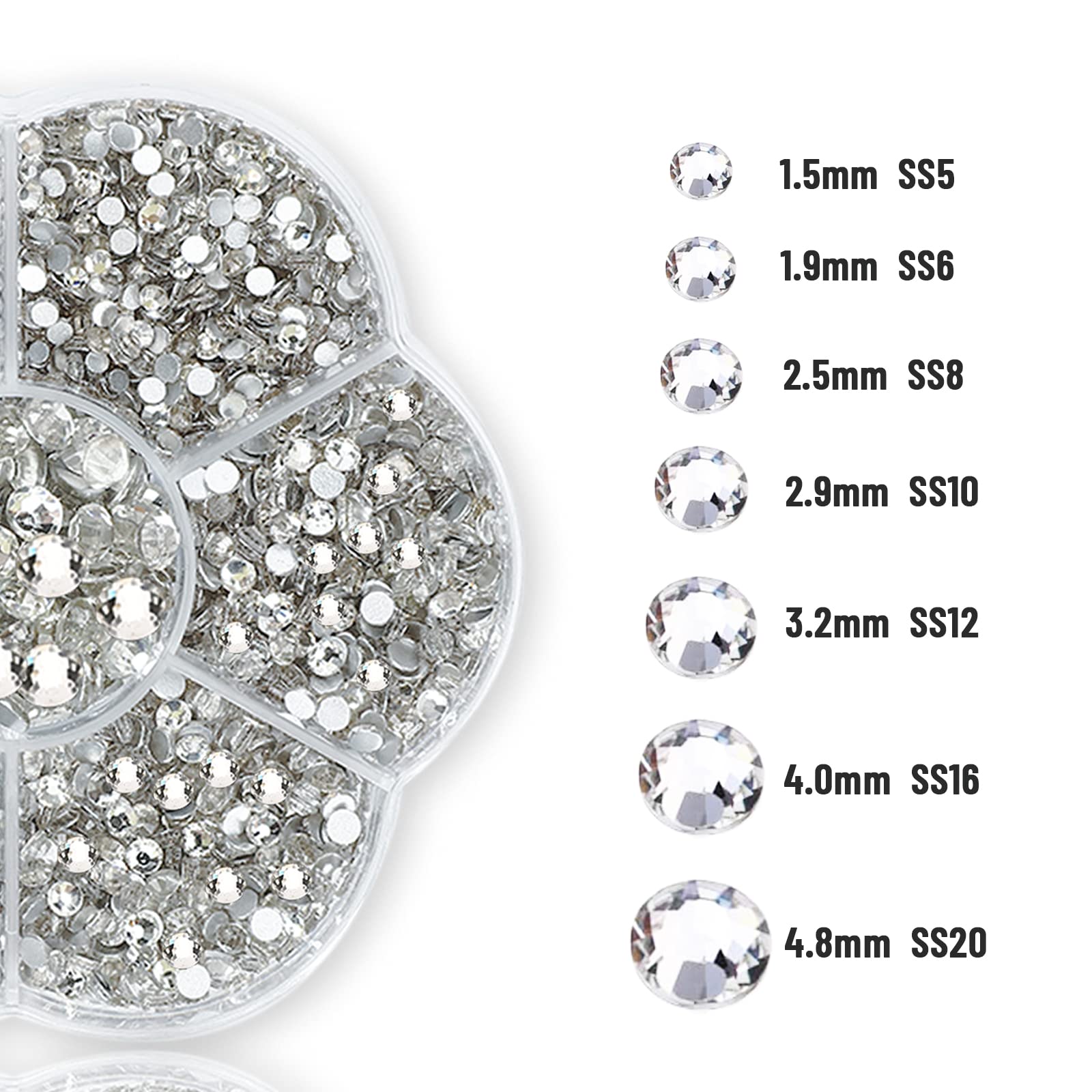 HINABTRU close-up facets of K9 glass rhinestone showing intense sparkle