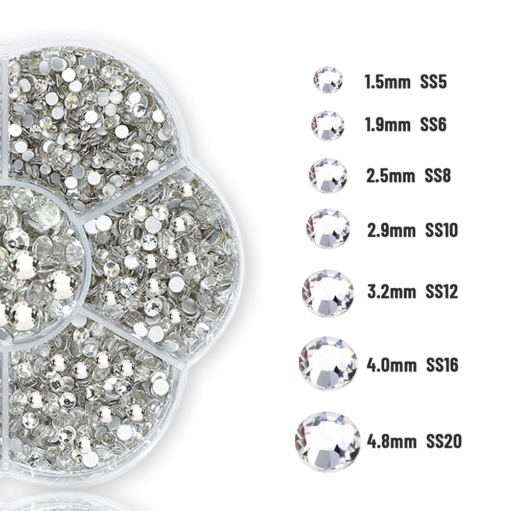 HINABTRU close-up facets of K9 glass rhinestone showing intense sparkle