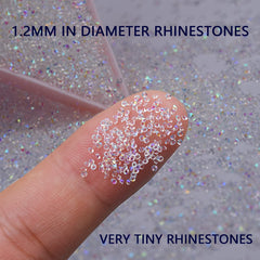 HINABTRU micro crystals being applied to nail art benefit precision detailing
