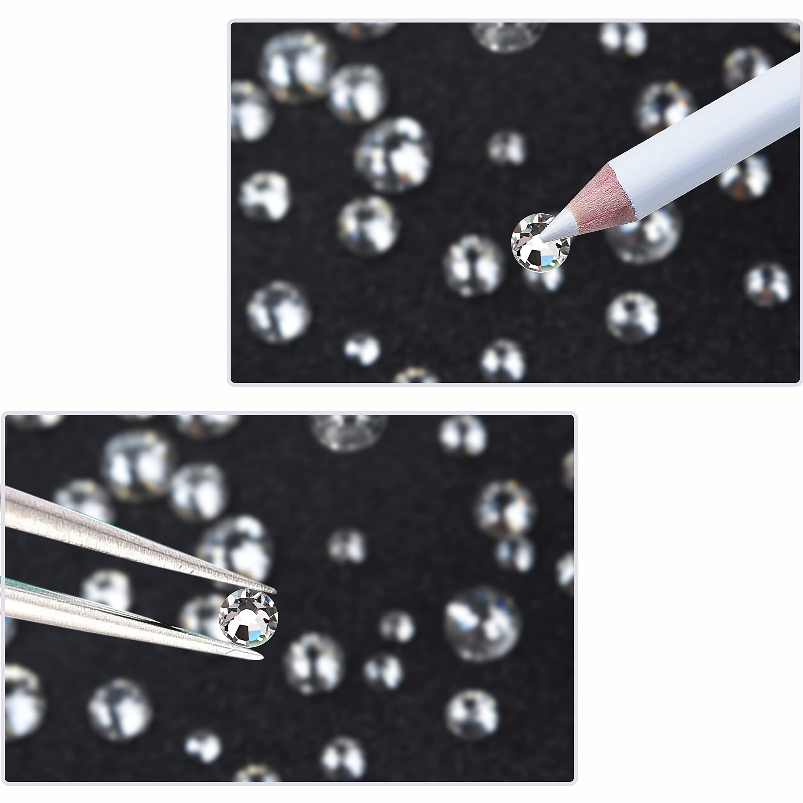 HINABTRU wax pen and tweezers with gems for faster precise placement