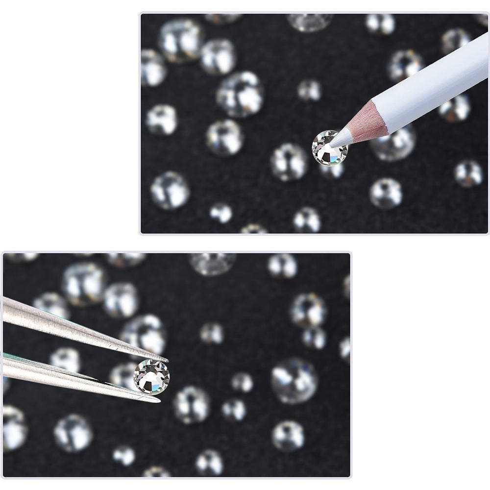 HINABTRU wax pen and tweezers with gems for faster precise placement