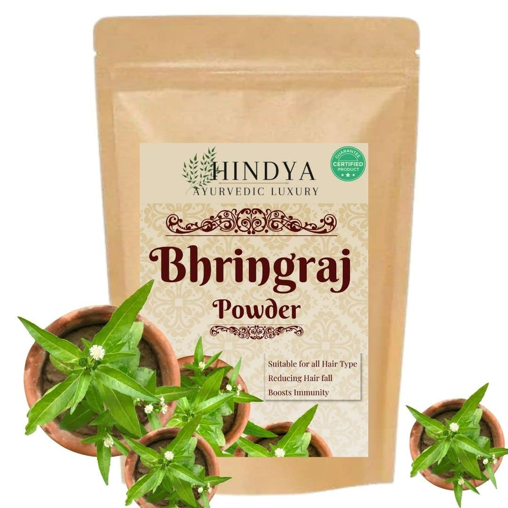 Hindya Ayurvedic Luxury 50g sachet next to a ruler for accurate size and portion guidance