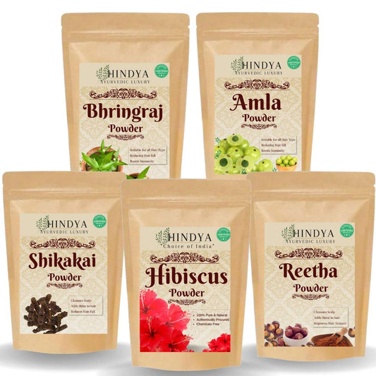 Hindya Ayurvedic Luxury front pouch showing pack of five for clear product identification and trust