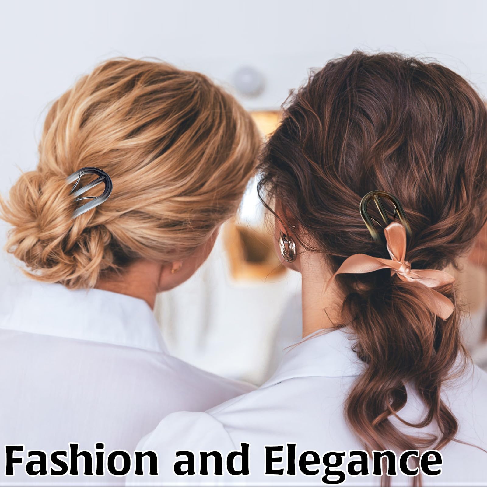 HINGTAI pin inserted in a low bun demonstrating firm hold for updos and tidy salon-style benefit