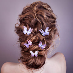 HINZIC clips styled in hair add color and secure decorative hold