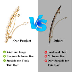 HINZIC clip used in a half-up hairstyle adding sparkle and holding hair in place