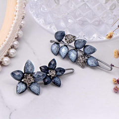 HINZIC clip in wedding setting enhances bridal look with tasteful blue accents