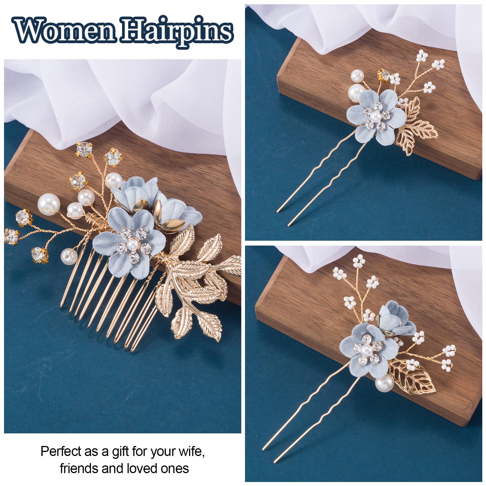 HINZIC artificial pearl detail on hairpin showing smooth finish and classic elegance benefit