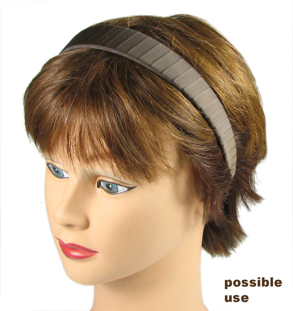 HipGirl headband beside a ruler showing 1 inch (25 mm) width for accurate size reference