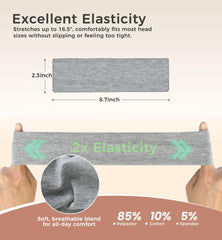 HiRui headband worn during yoga offering non-slip hold and comfort