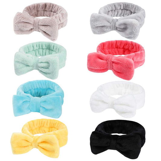 Hishexin front packaging showing eight bow headbands, tidy bulk gift set benefit