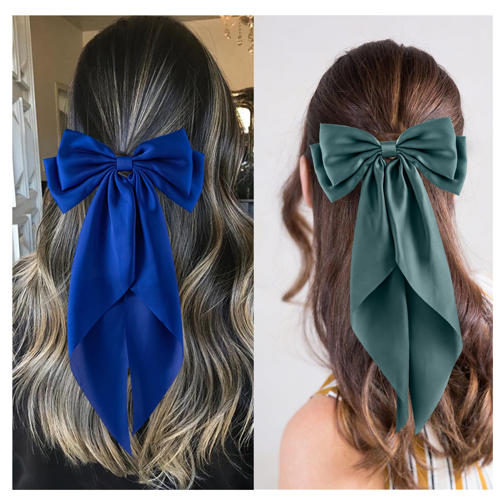 hisial bow clipped in ponytail, demonstrates elegant styling and all-day wear