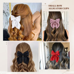 hisial bows in hair styling pictured in half-up look for polished appearance benefit