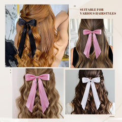hisial double pigtails styling showing symmetrical bows that add playful charm