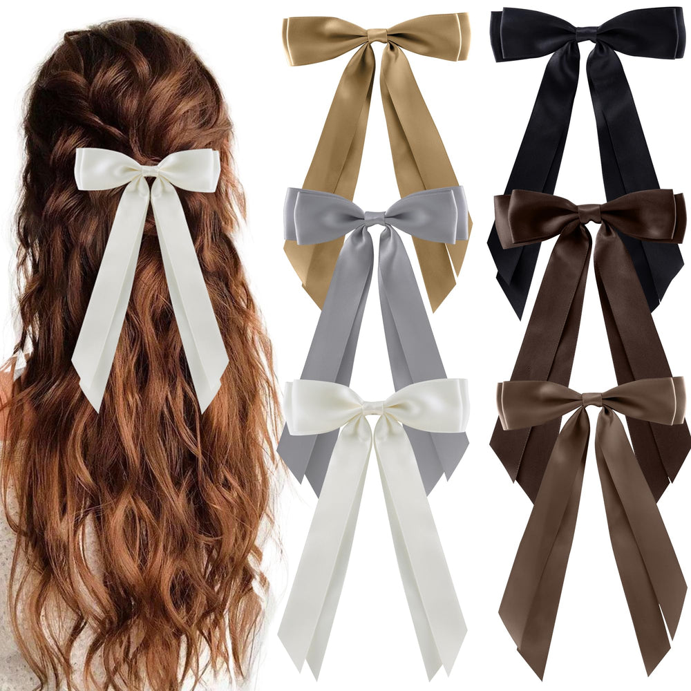 hisial front view of the six satin bows showing neat styling and versatility