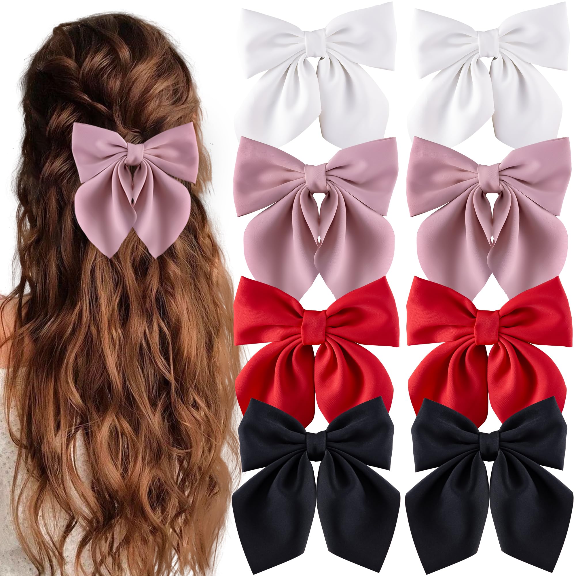 hisial front packaging display showing eight bows, clear set visual and outfit match
