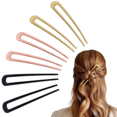 hisial front packaging showing six metal hair pins and color options for easy selection