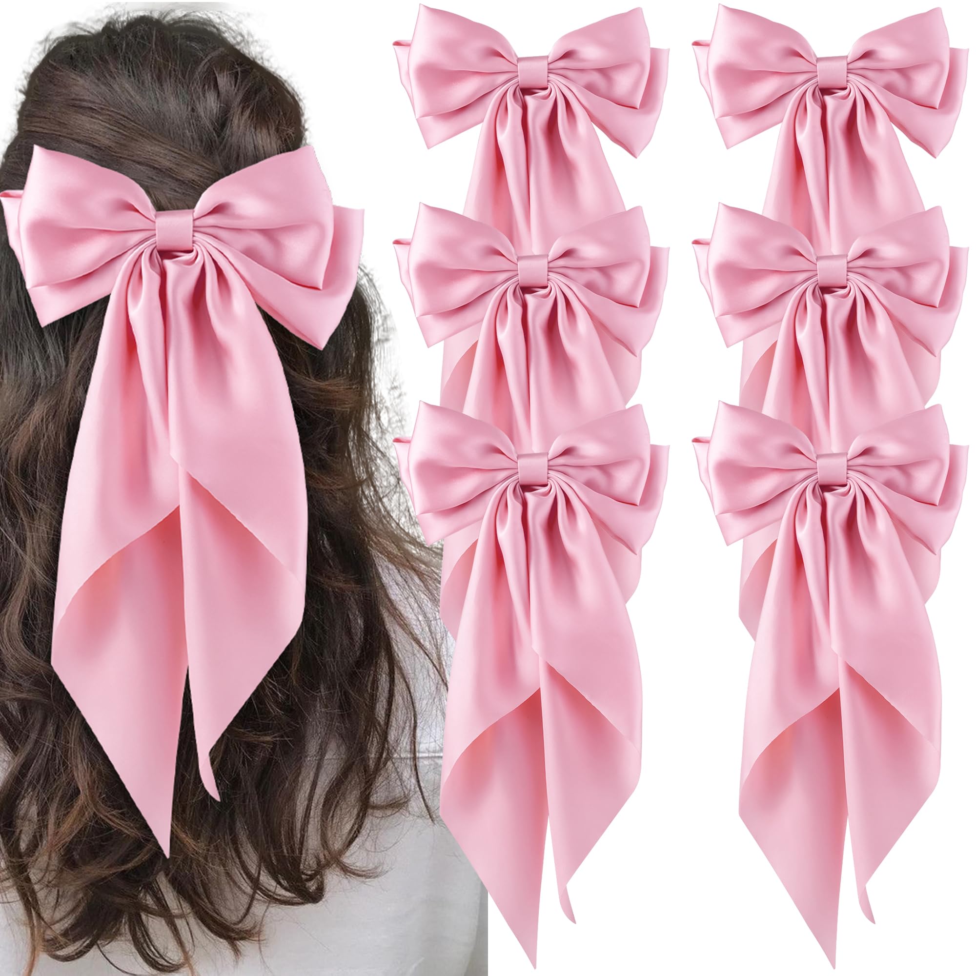hisial pink bow front view shows elegant shape and instant style