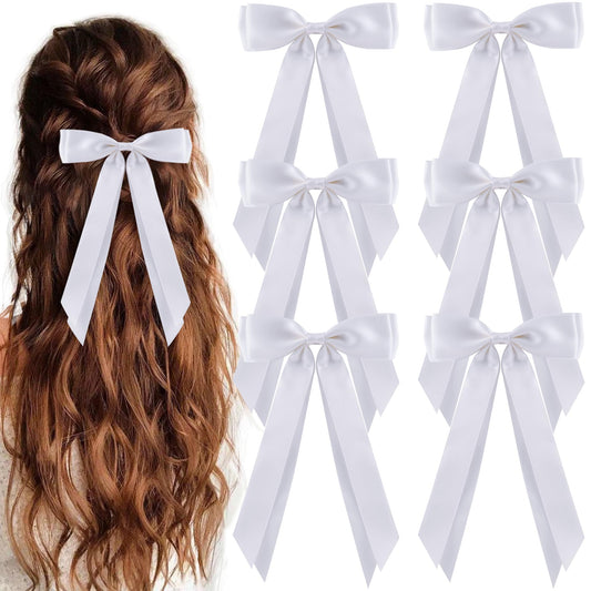 hisial front view white bow showing polished satin finish and feminine shape