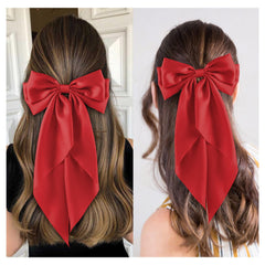hisial in hair ponytail demo showing bow securing hair with elegant flair