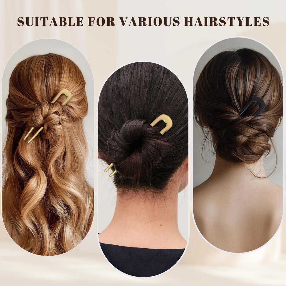 hisial pin holding a low bun demonstrating secure hold and elegant finish