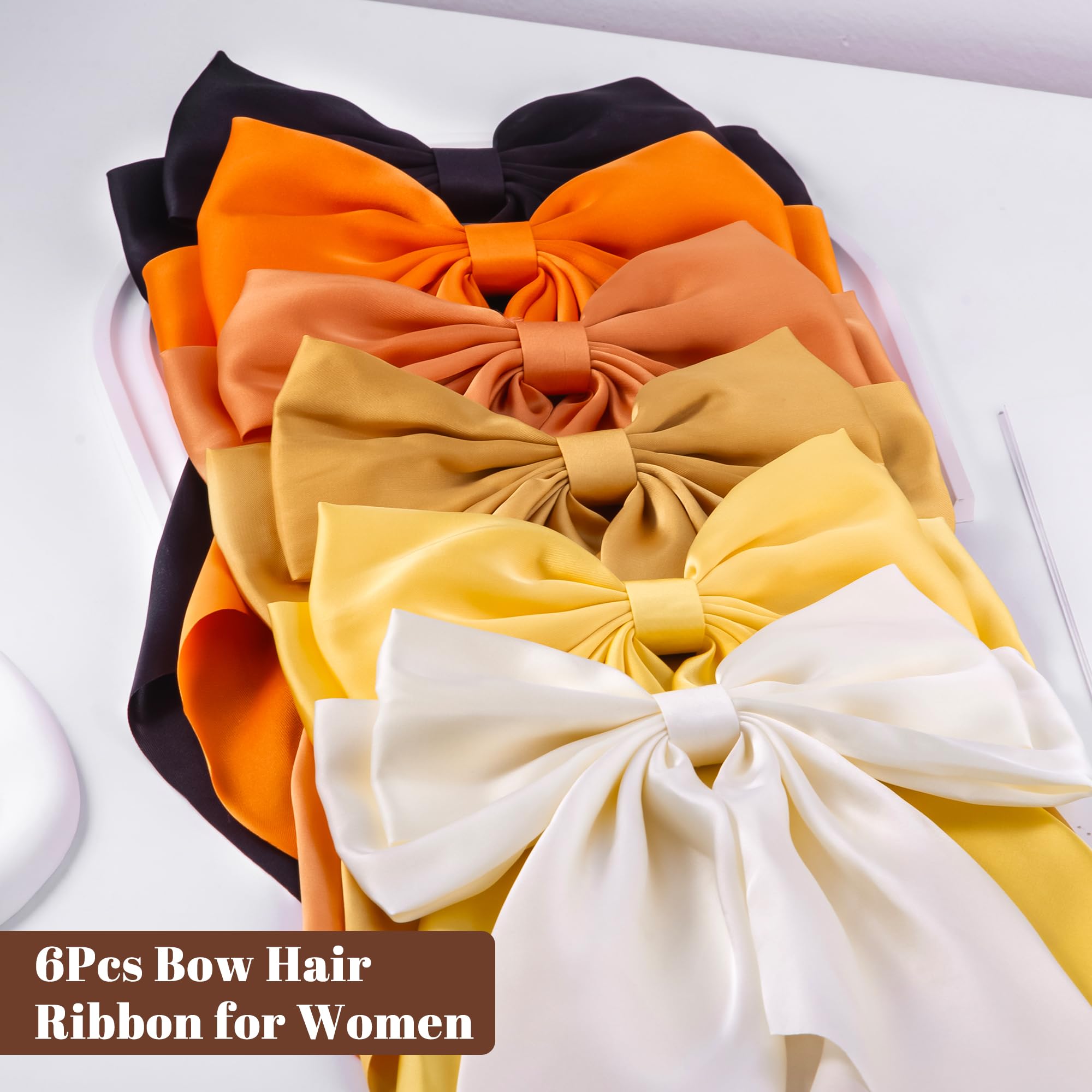 hisial six-color bows laid flat to display variety and easy outfit coordination