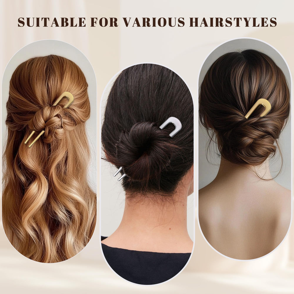 hisial hair pins holding a bun securely, comfortable all-day wear benefit