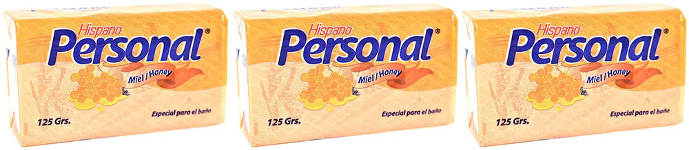Hispano honey miel front packaging showing three 125g bars and clear label benefit