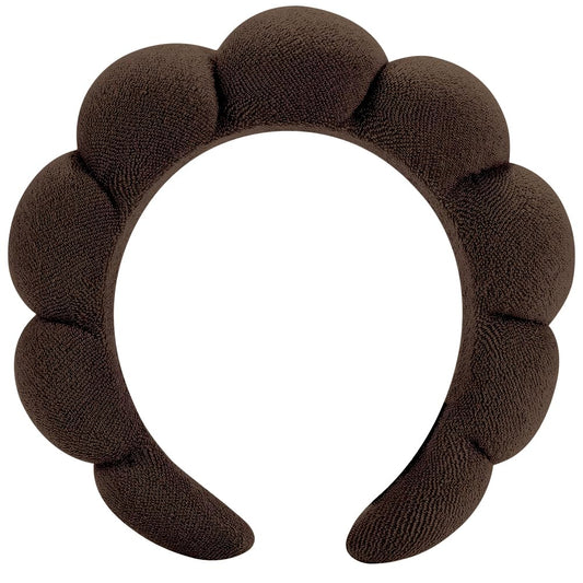 HitModa front view of flower-shaped headband shows soft cushion and pretty look