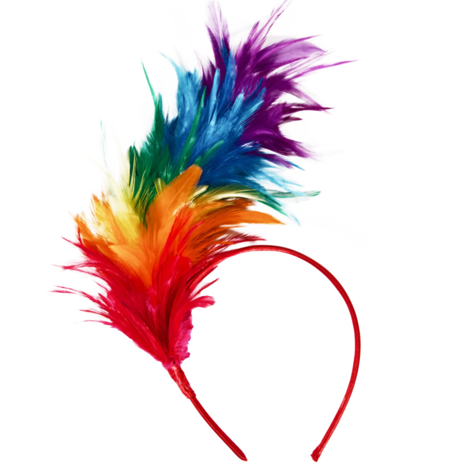 HIWIND feather headband front view adds vintage flair to outfits