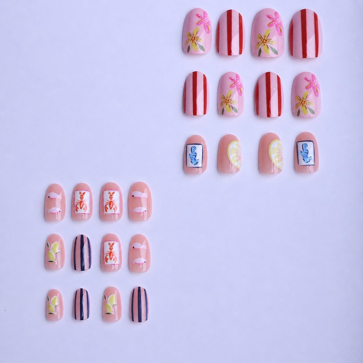 HIXENIFY hands applying press-on nail with adhesive tab for quick application