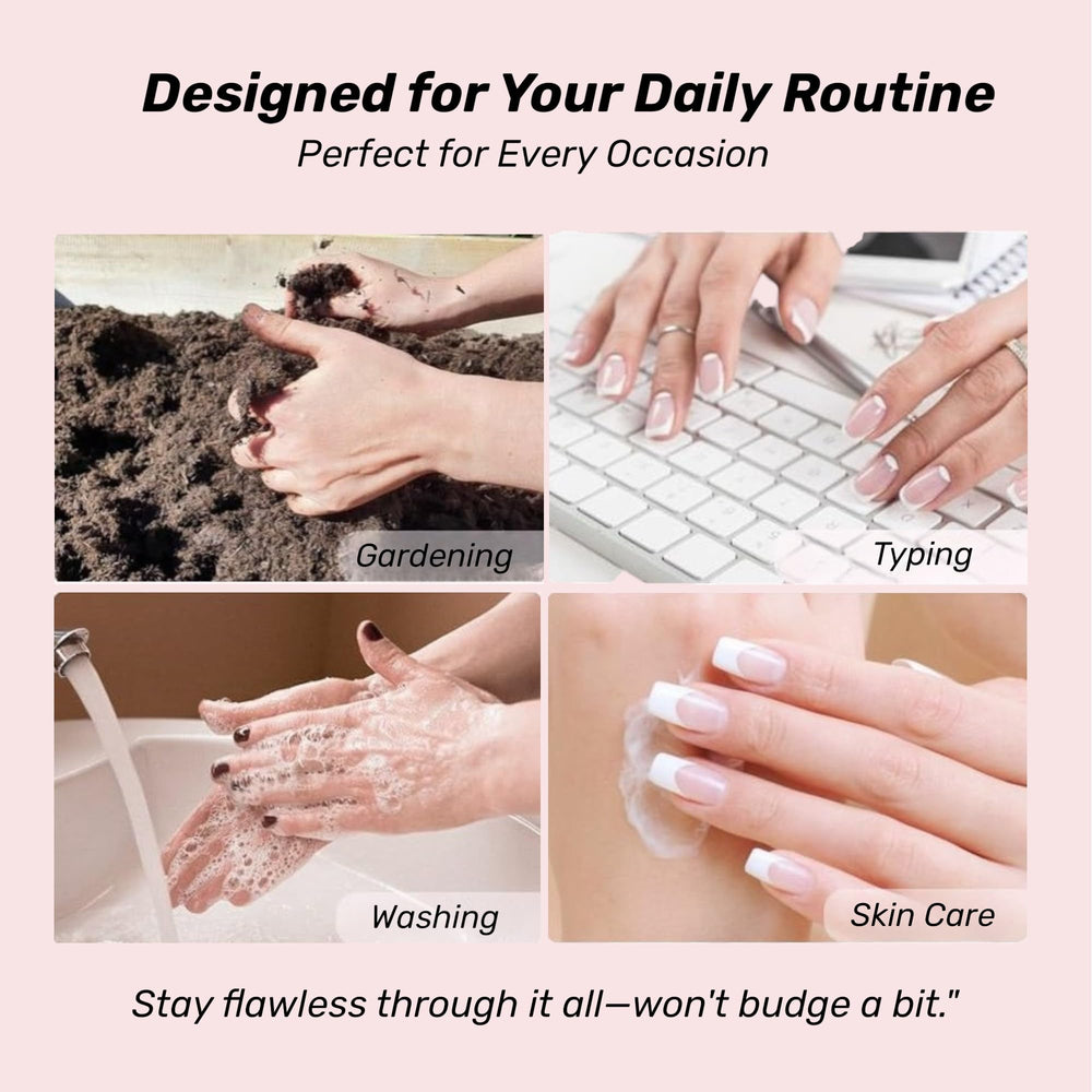 HIXENIFY lifestyle shot of woman wearing nails, conveying polished everyday elegance