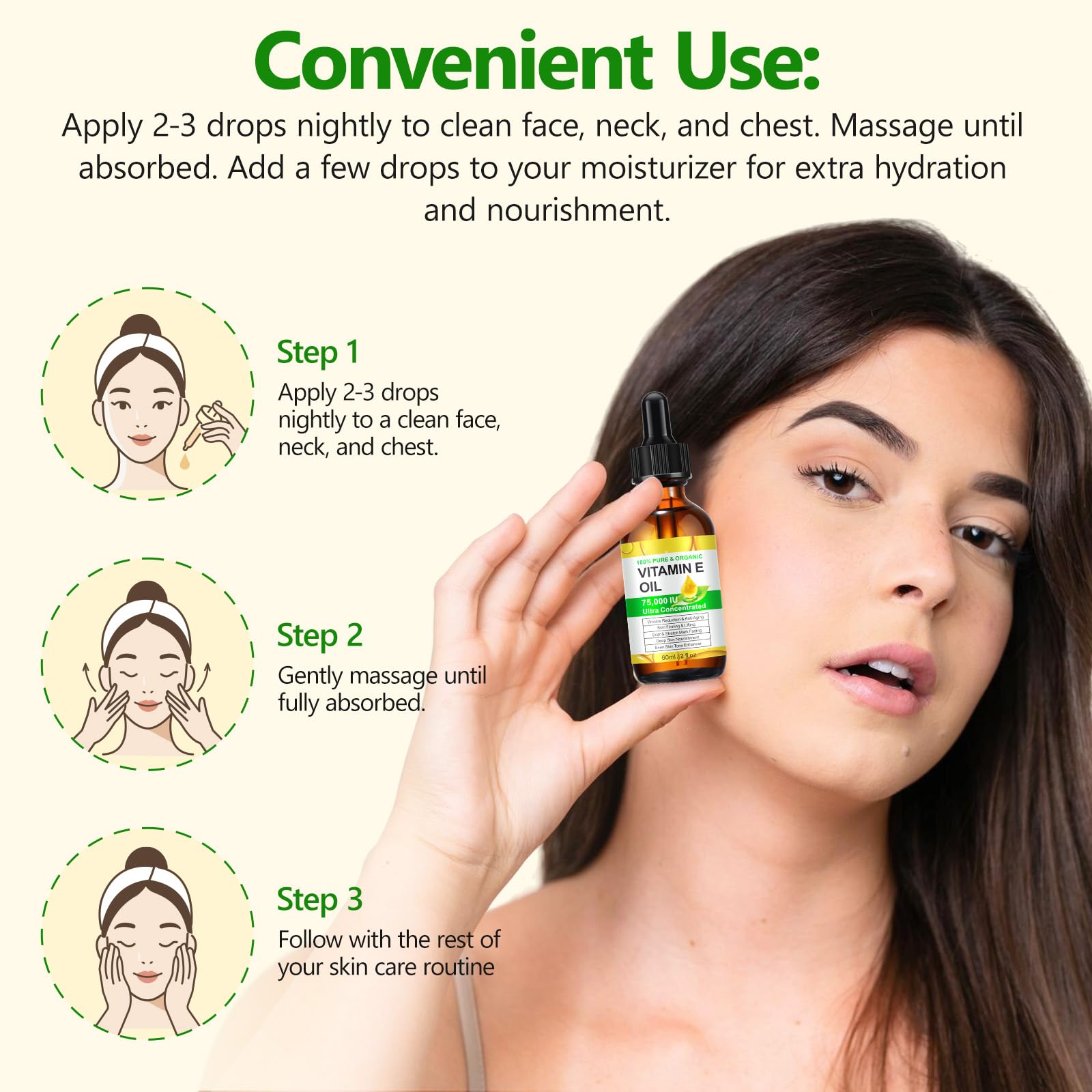 HJFRONGF label detail highlighting ingredients and clear usage guidance benefit
