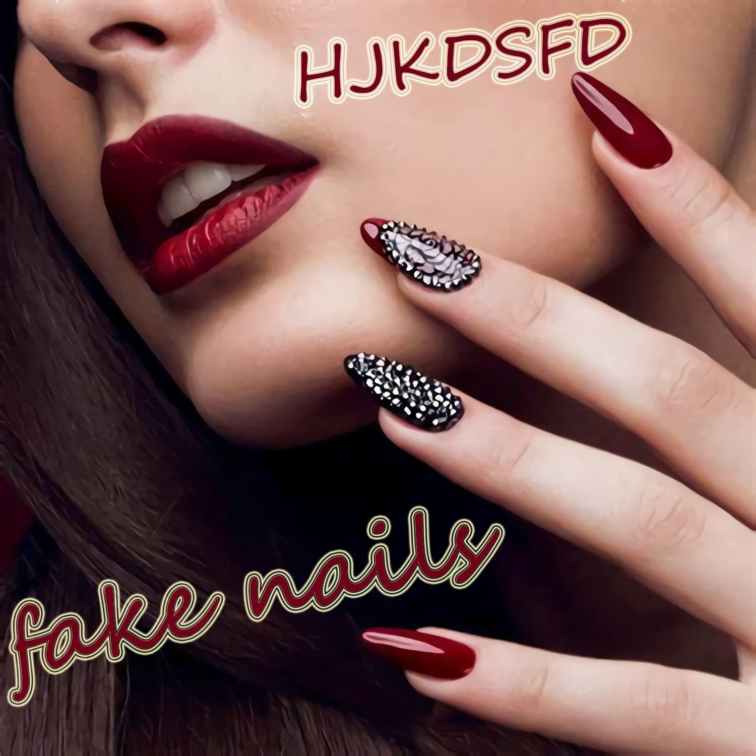 HJKDSFD lifestyle image of wearer in sporty outfit showcasing instant themed manicure