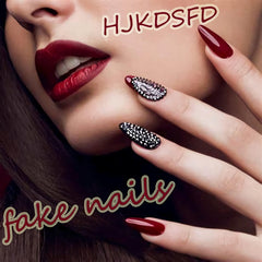 HJKDSFD lifestyle image of wearer in sporty outfit showcasing instant themed manicure