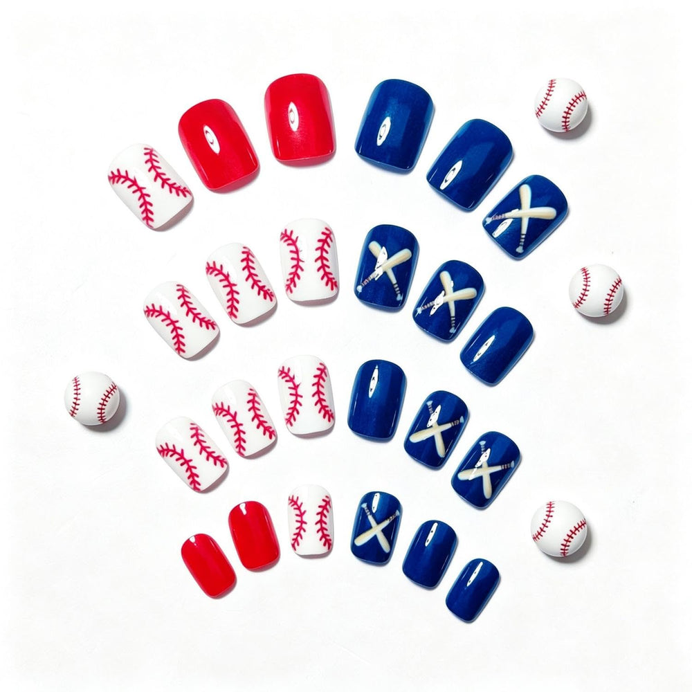 HJKDSFD close-up of baseball bat blue-red design highlighting bold glossy finish