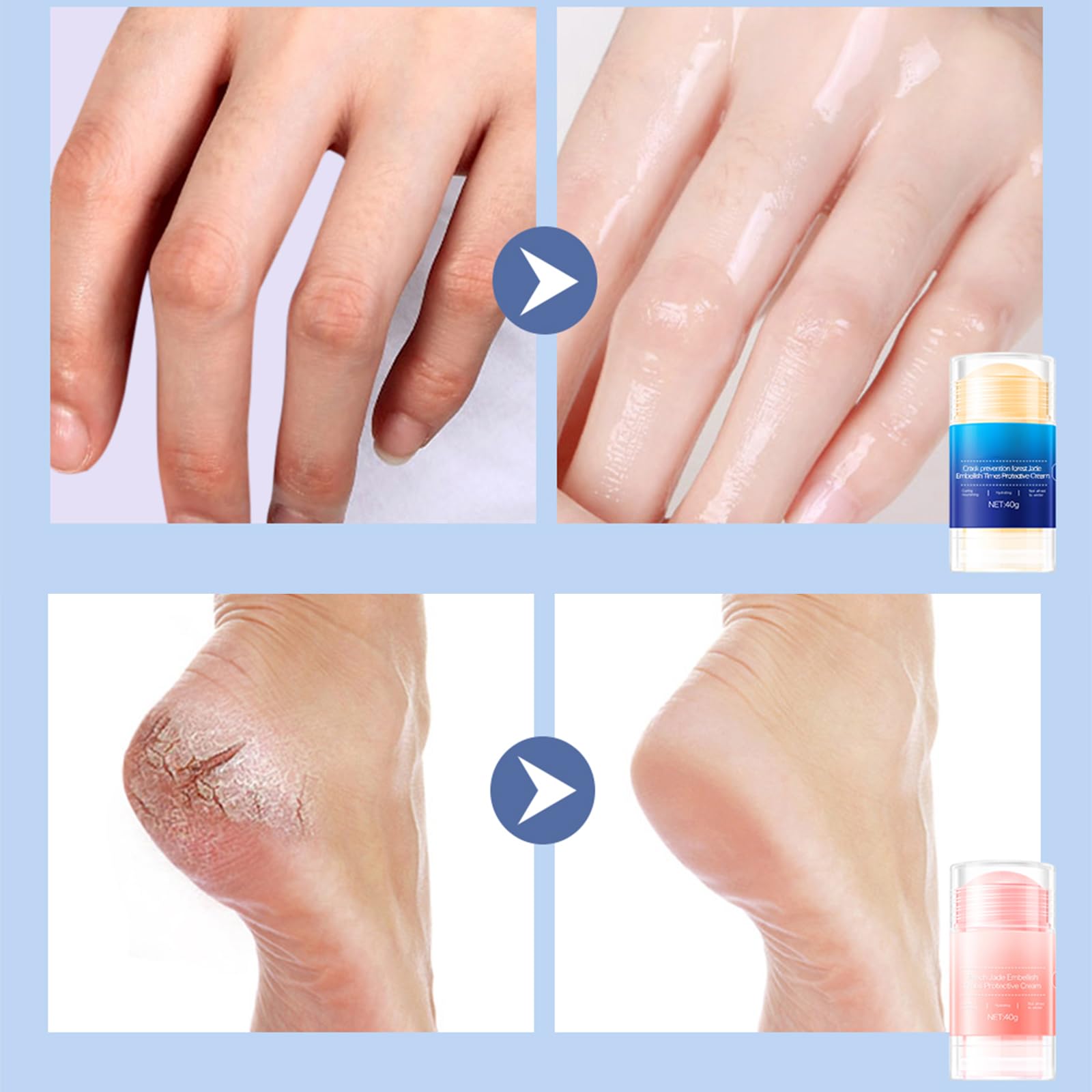 HJXUQIME blue repair stick texture close-up smoothing rough skin