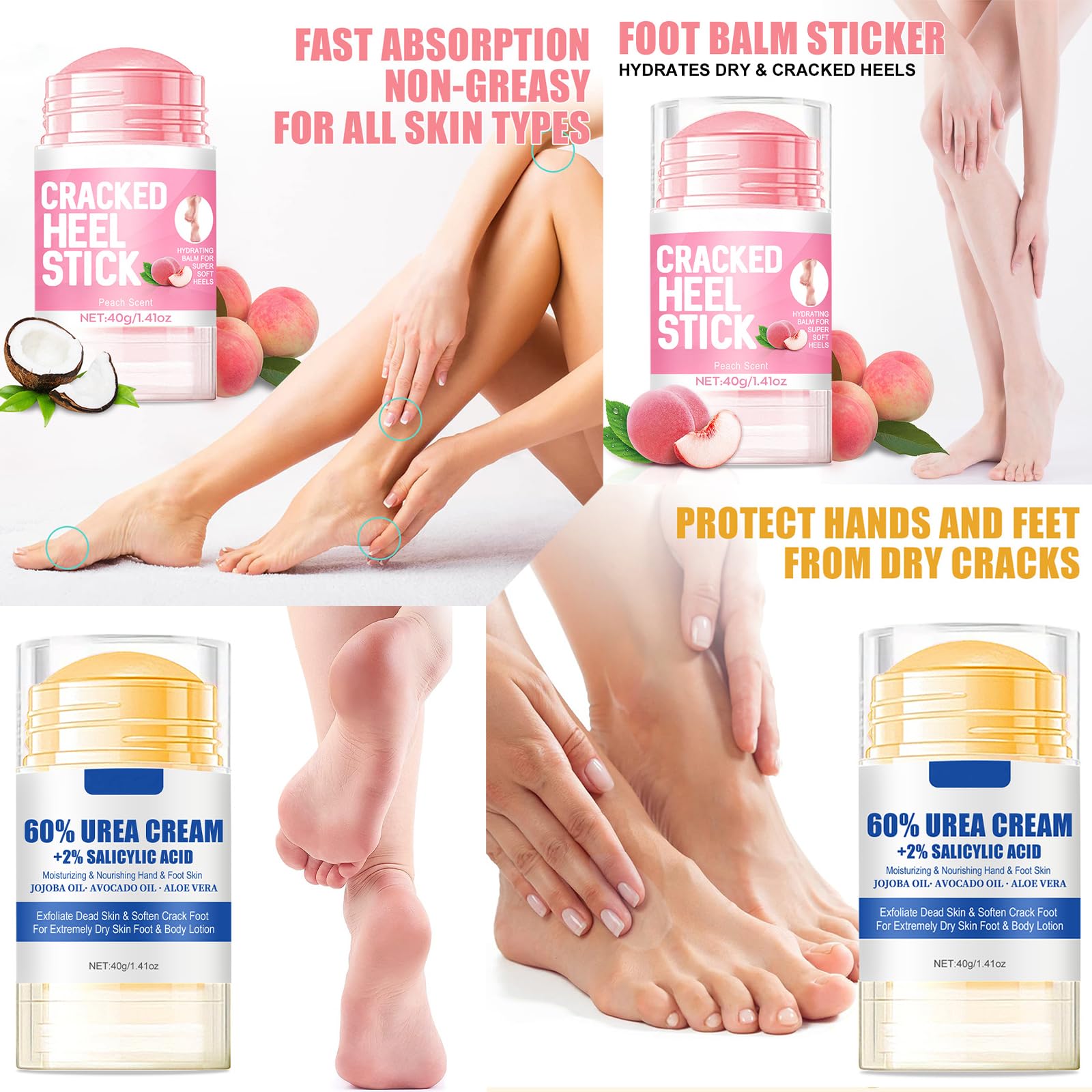 HJXUQIME aloe and peach ingredients emphasis highlighting soothing and hydrating benefits